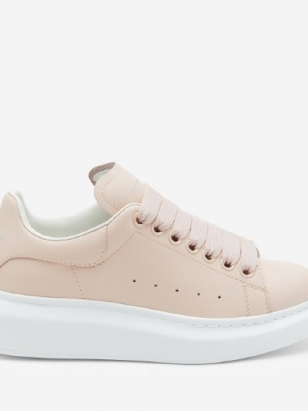 Alexander McQueen Blush Pink Leather Platform Sneaker